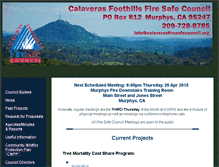 Tablet Screenshot of calaverasfiresafecouncil.org